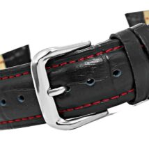 Pasek do zegarka – Skóra 20 mm 20K1 Czarno-Czerwony