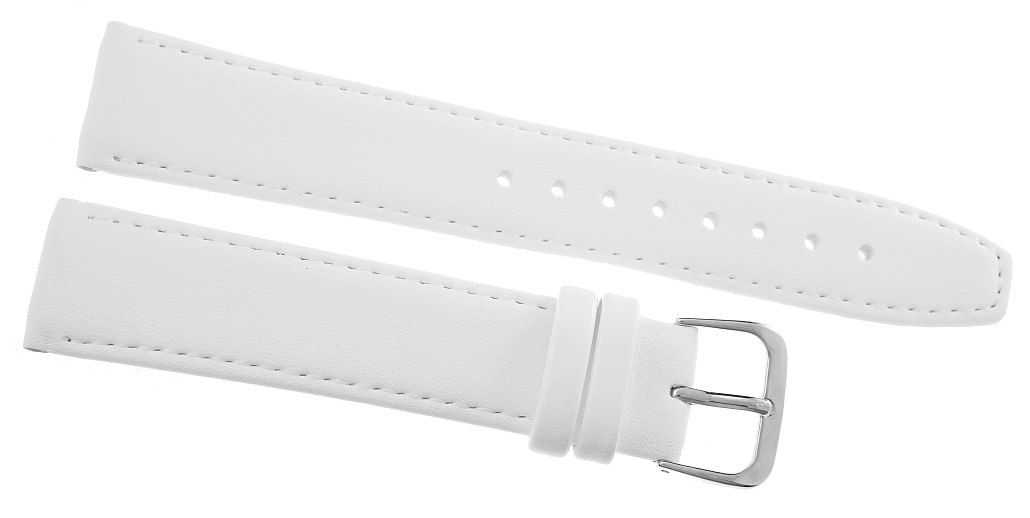 Pasek do zegarka CLASSIC - skóra 20 mm 4999-20XXL-3S Biały - obrazek 3