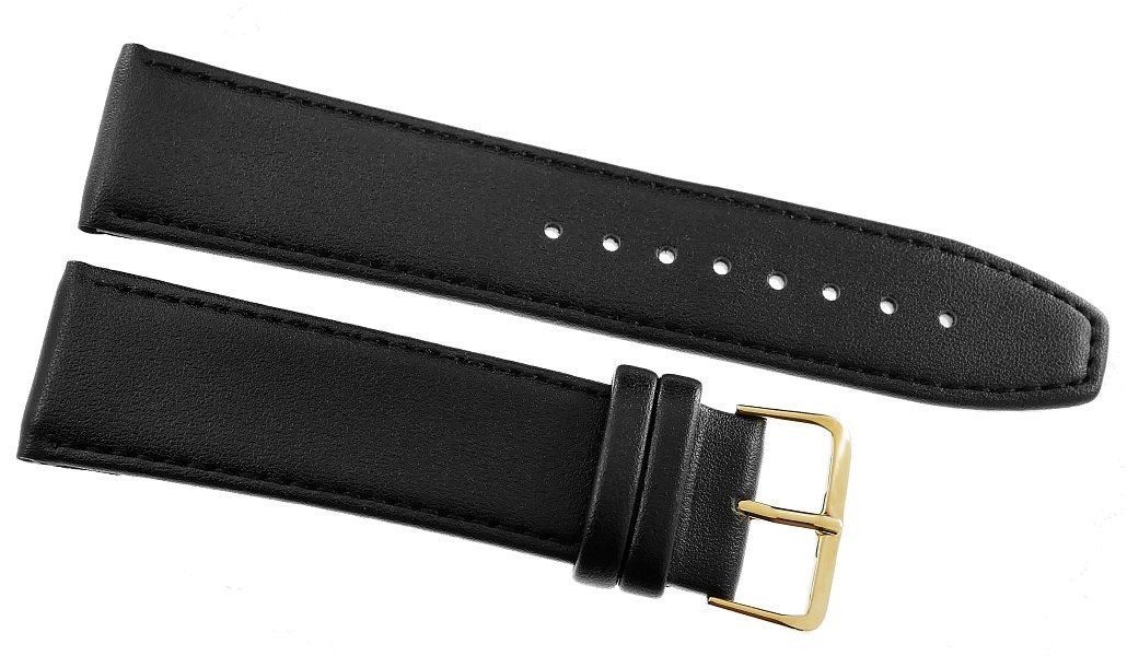 Pasek do zegarka CLASSIC - skóra 24 mm 4999-24XXL-1Z Czarny - obrazek 3