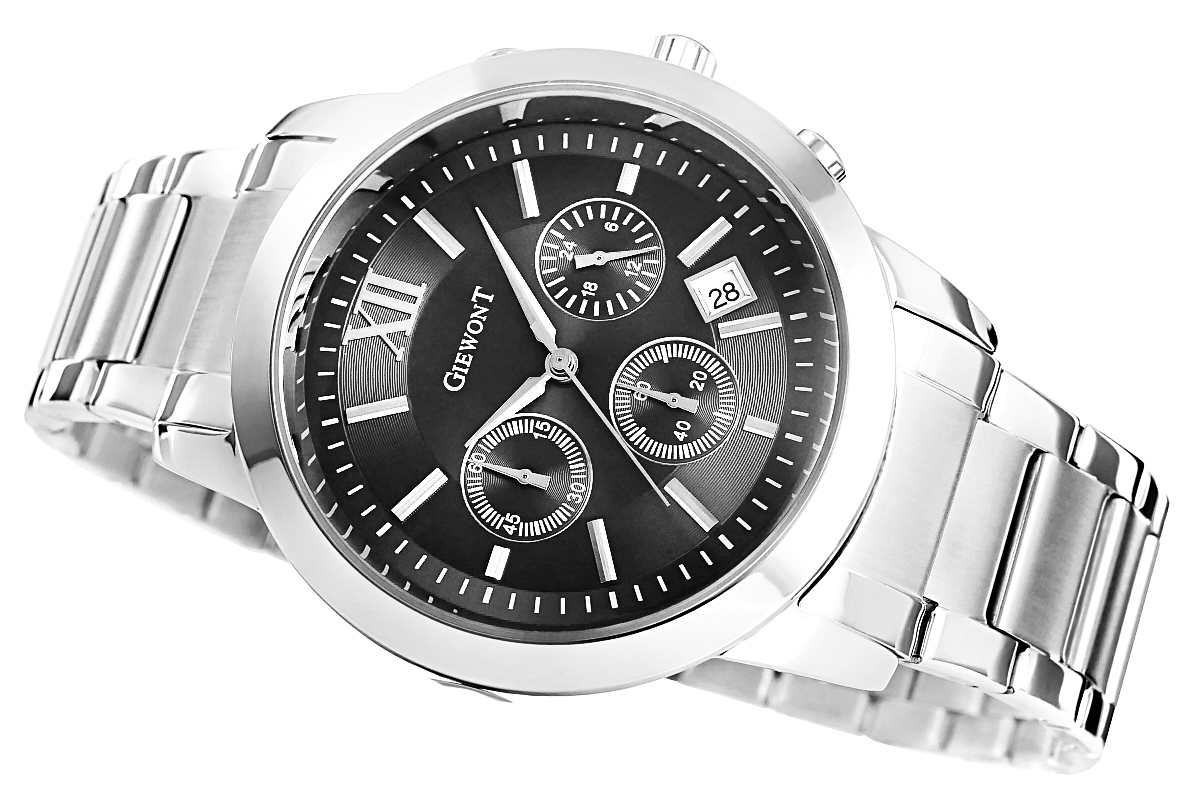 Zegarek Męski GIEWONT Apex Chrono GW6480-1 Chronograf Silver/Black - obrazek 3