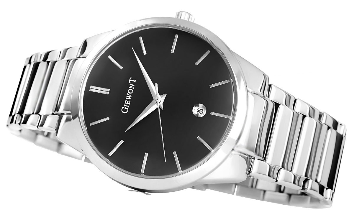 Zegarek Męski GIEWONT Timeless GW4290-2 Silver/Black - obrazek 3