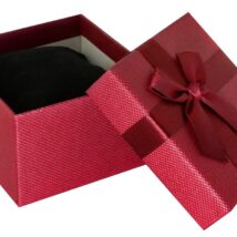 Pudełko na zegarek – kokardka – bordowe