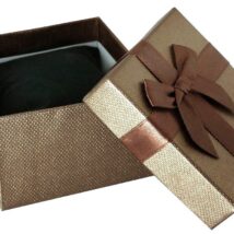 Pudełko na zegarek – kokardka – brązowe