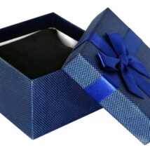 Pudełko na zegarek – kokardka – granatowe