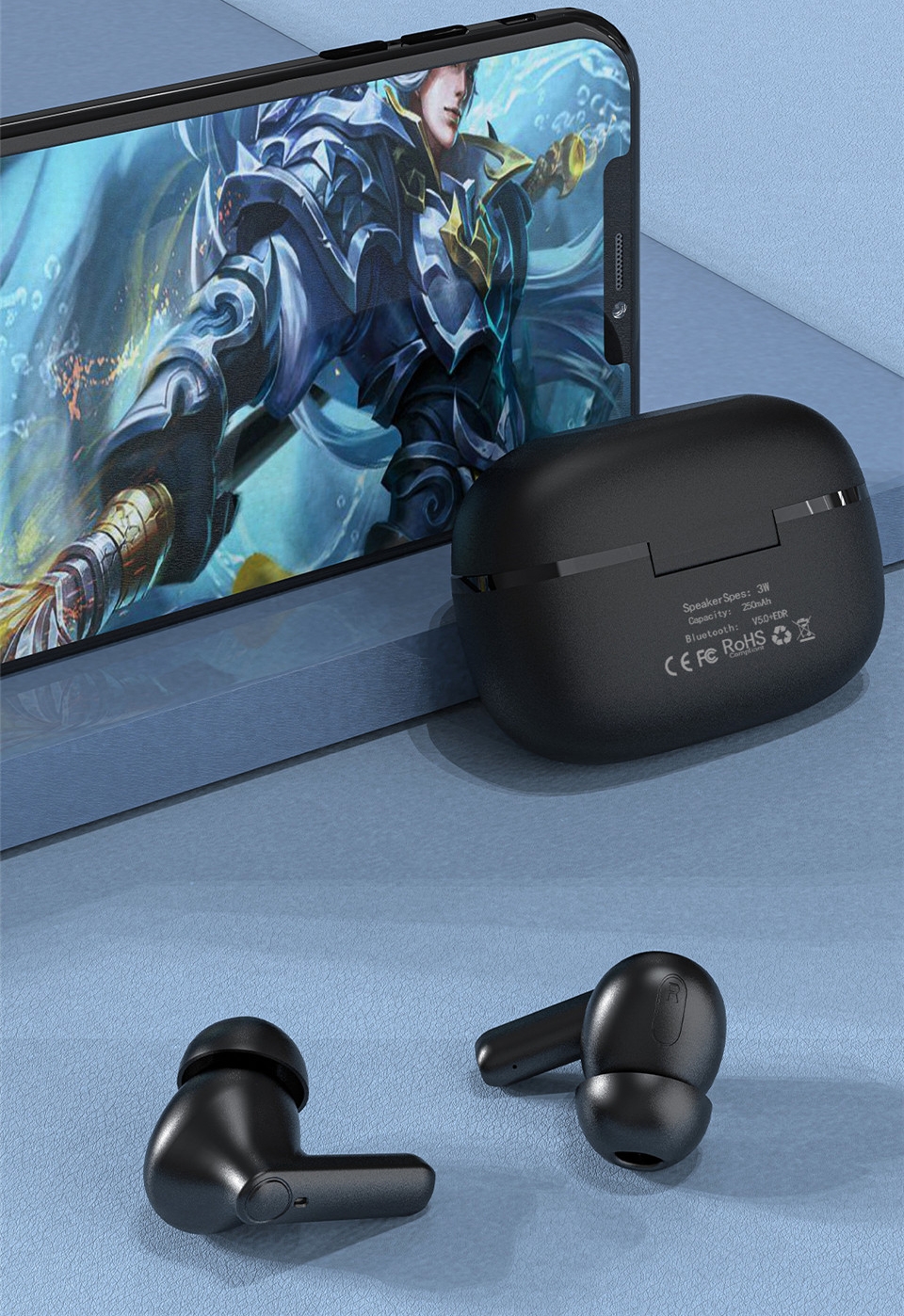 Słuchawki bezprzewodowe douszne LENOVO HT05 Czarne - obrazek 3