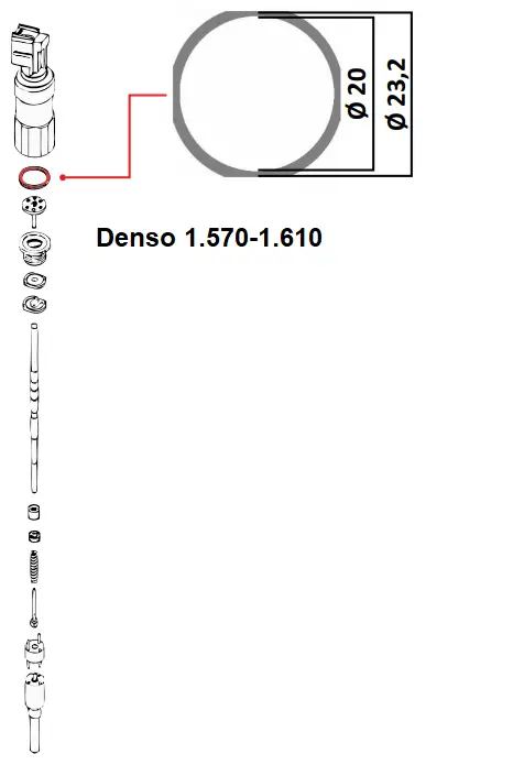 Denso odkładka regulacyjna 1.570-1.610
