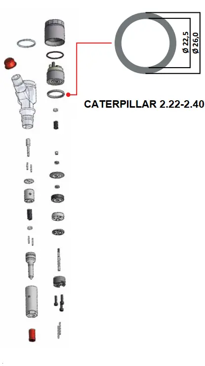 CATERPILLAR podkładka regulayjna 2.22-2.40