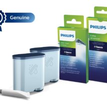 Zestaw akcesoriów do czyszczenia ekspresów Philips CA6707/10 (2 wkłady filtra AquaClean, 6 saszetek ze środkiem do czyszczenia obiegu mleka, 6 tabletek do usuwania oleju kawowego, Smar)