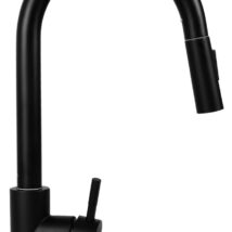 Bateria PYRAMIS IDEA granit volcano 090941338 kuchenna z wyciąganą wylewką czarna