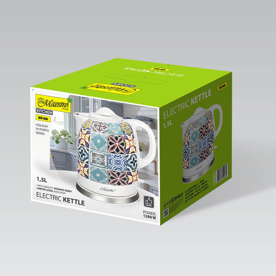 Ceramiczny czajnik elektryczny MR-066-PORTO MAESTRO - obrazek 5