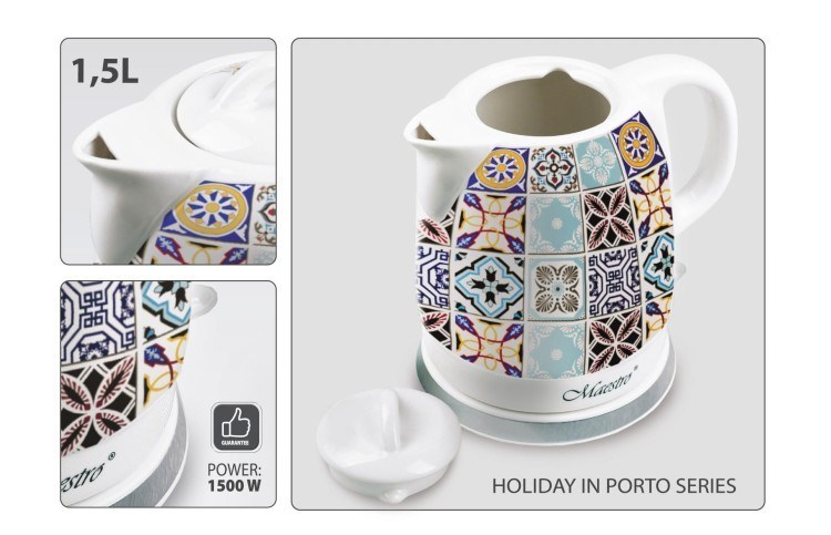 Ceramiczny czajnik elektryczny MR-066-PORTO MAESTRO - obrazek 6