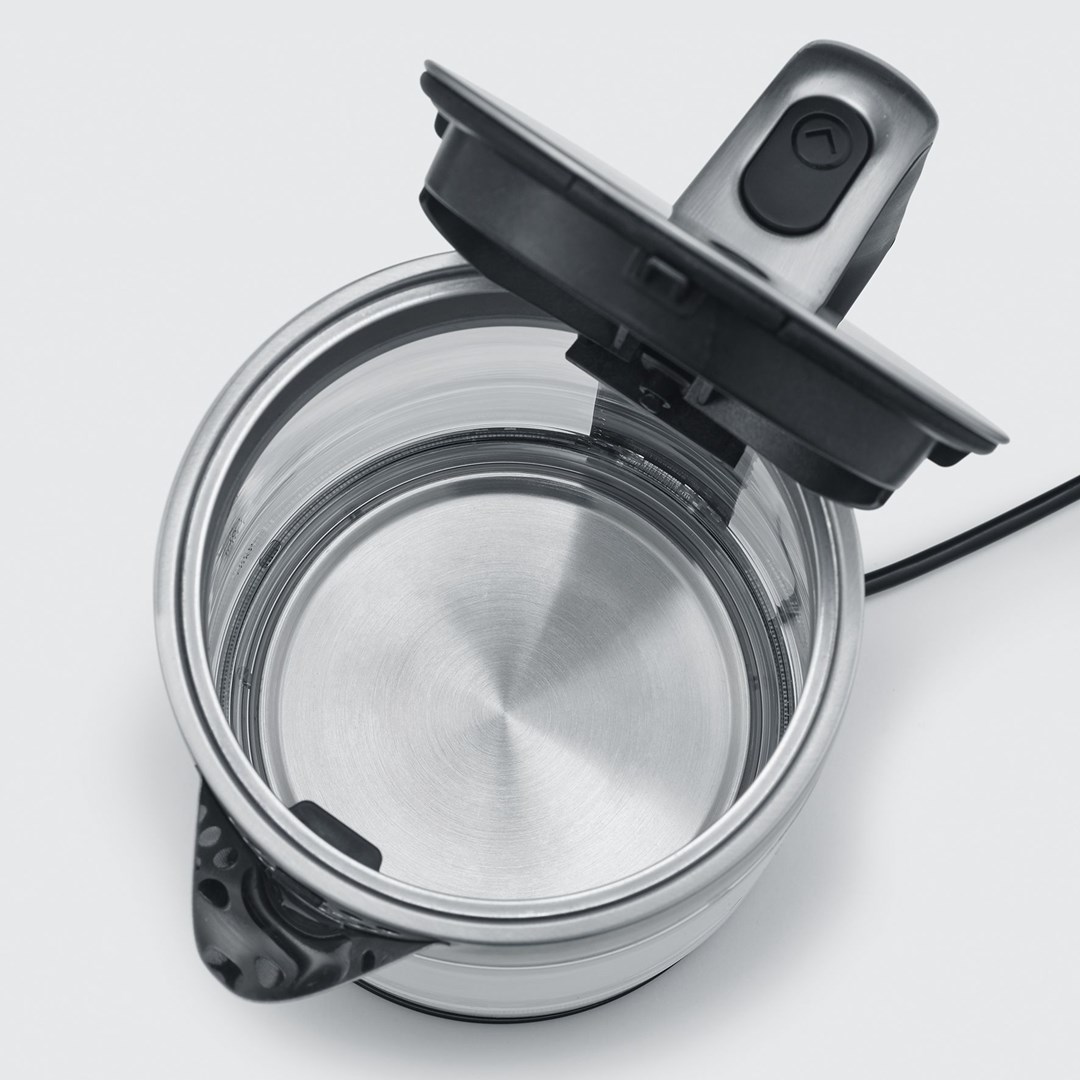 SEVERIN CZAJNIK ELEKTRYCZNY SZKŁO-STAL, 1,7L, ZAKRYTA GRZAŁKA, KONTROLER STRIX, WNĘKA NA PRZEWÓD, WSKAŹNIK WODY, 2200W WK3420 - obrazek 6