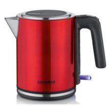 SEVERIN CZAJNIK ELEKTRYCZNY STALOWY, LAKIEROWANA CZERWIEŃ, ZAKRYTY ELEMENT GRZEJNY, OTWÓR XXL, WOLNY OD BPA, 1L, 2400W WK3427