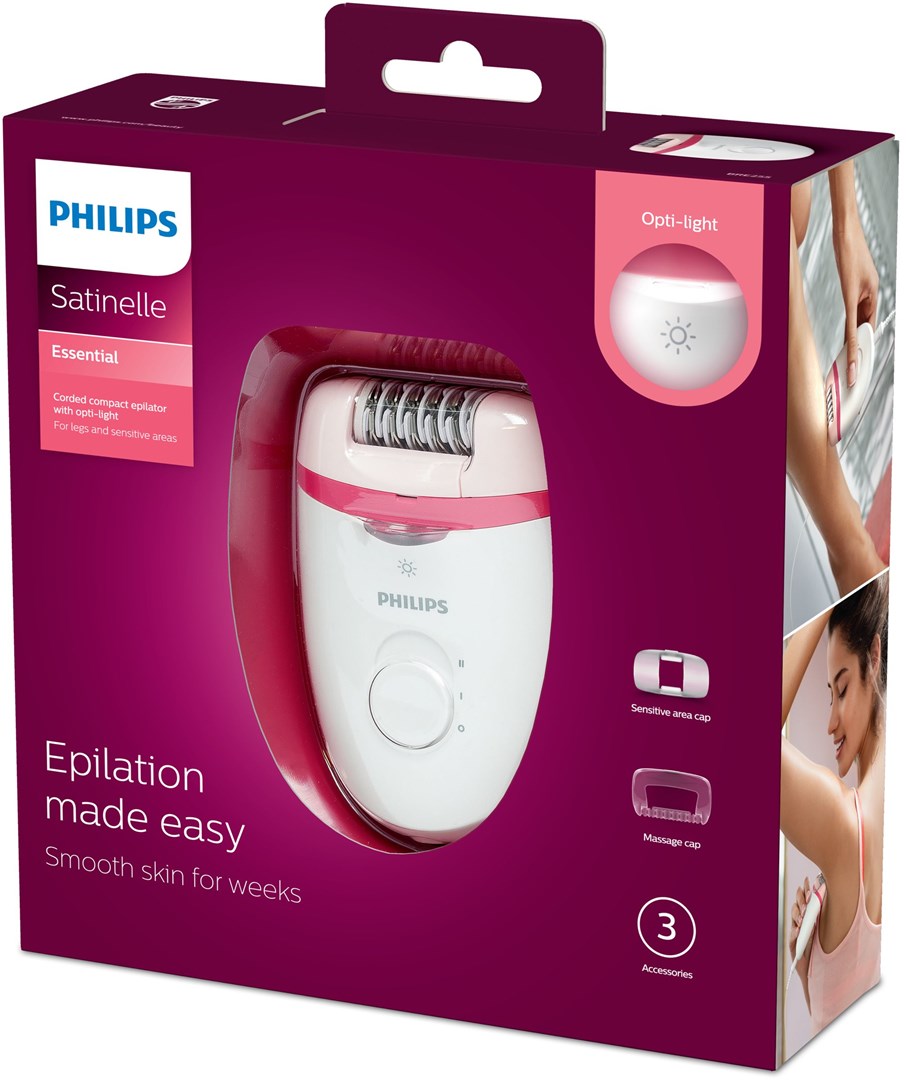 Depilator z dyskami Philips Satinelle BRE255/00 (kolor biały) - obrazek 3