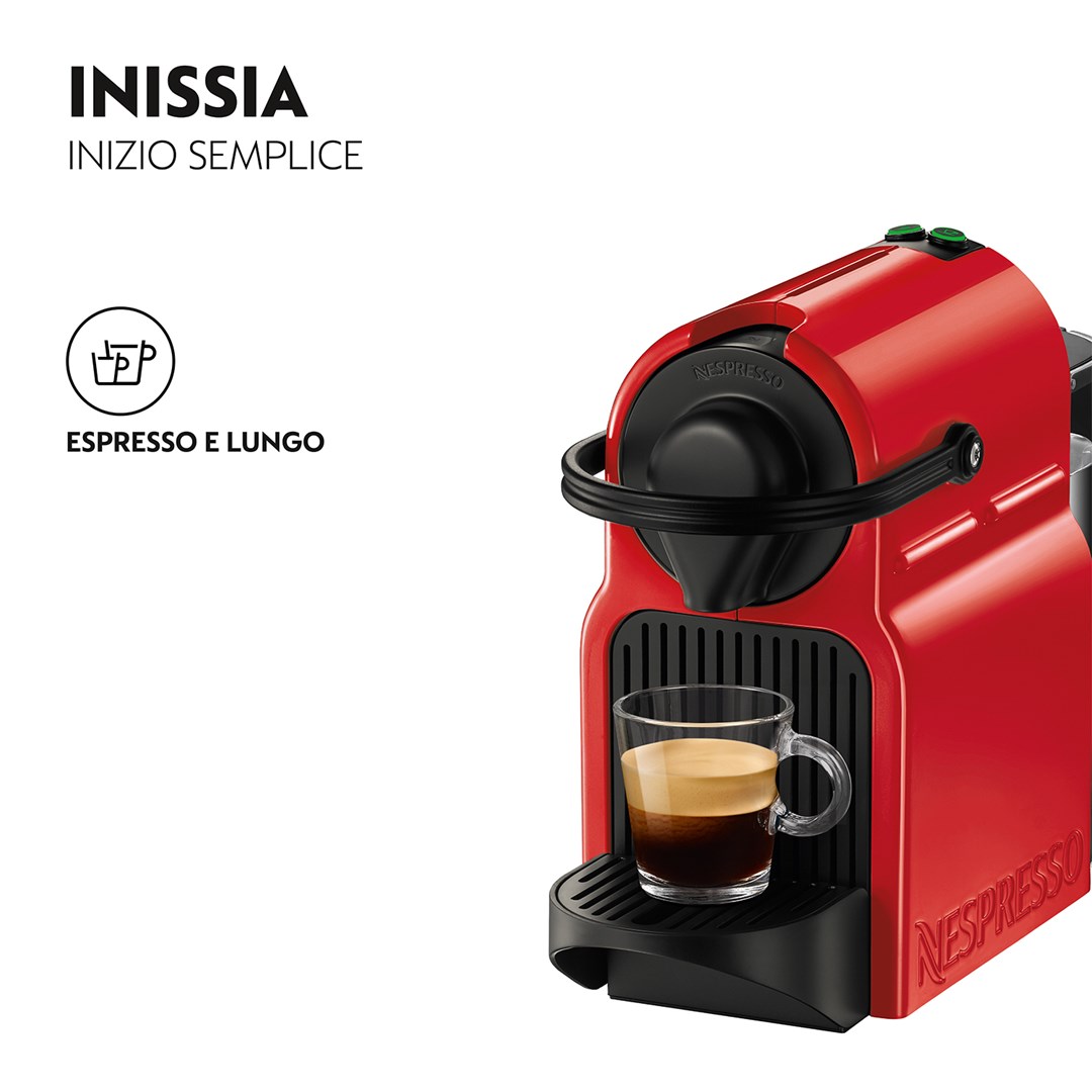 Ekspres kapsułkowy Krups Nespresso Inissia XN1005 (1260W; kolor czerwony) - obrazek 3