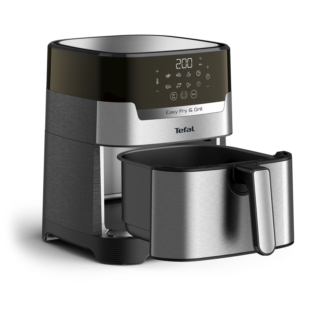 Tefal Easy Fry & Grill EY505D Pojedyńczy 4,2 l Autonomiczny 1550 W Frytkownica na gorące powietrze Stal nierdzewna - obrazek 4