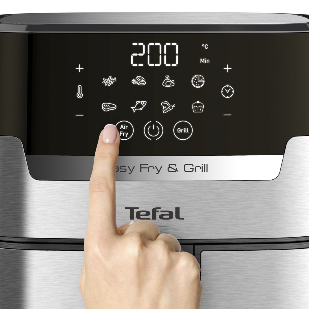 Tefal Easy Fry & Grill EY505D Pojedyńczy 4,2 l Autonomiczny 1550 W Frytkownica na gorące powietrze Stal nierdzewna - obrazek 7