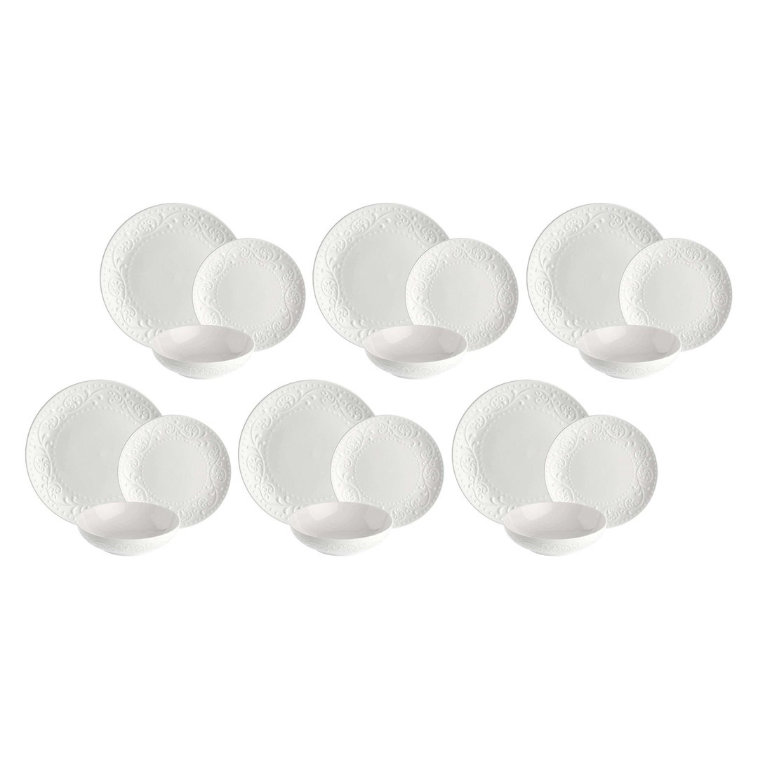 LA PORCELLANA BIANCA SOGNANTE Zestaw stołowy (18 elementów)