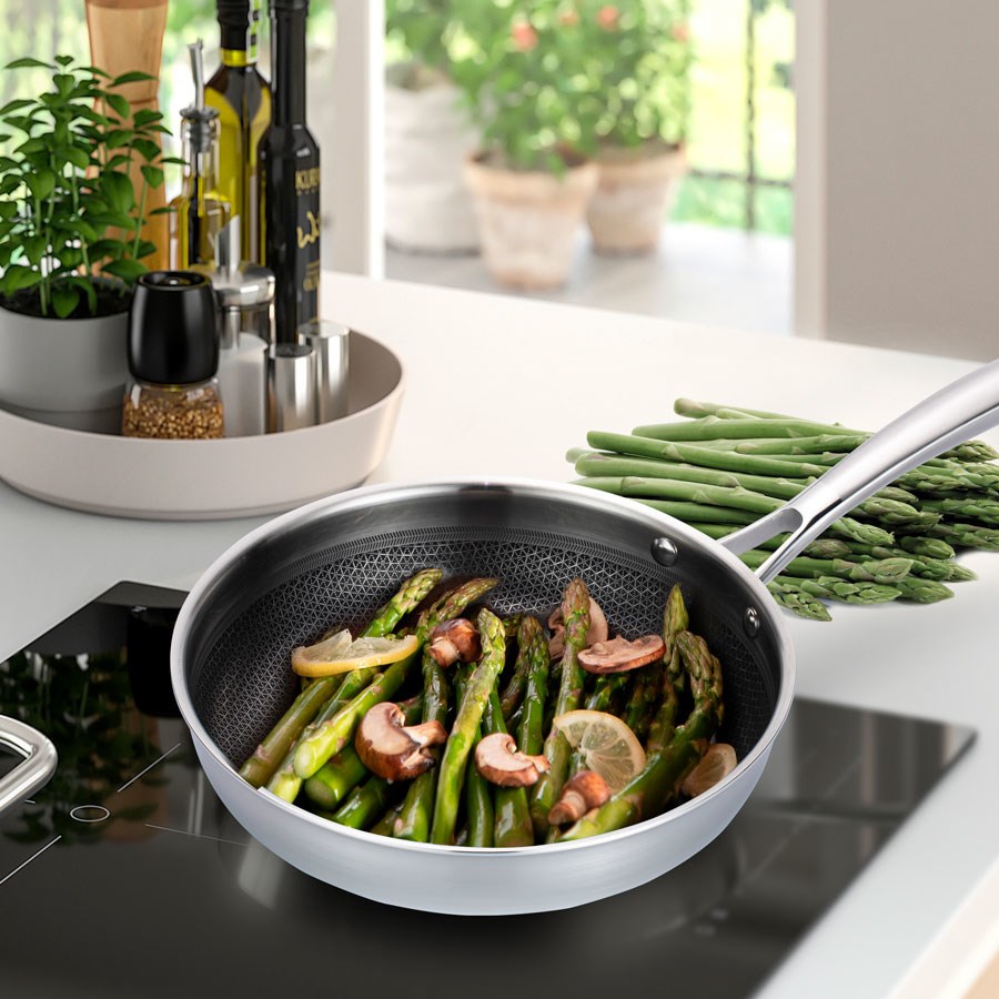 Patelnia profesjonalna MAESTRO MR-1224-24 24 cm - obrazek 3