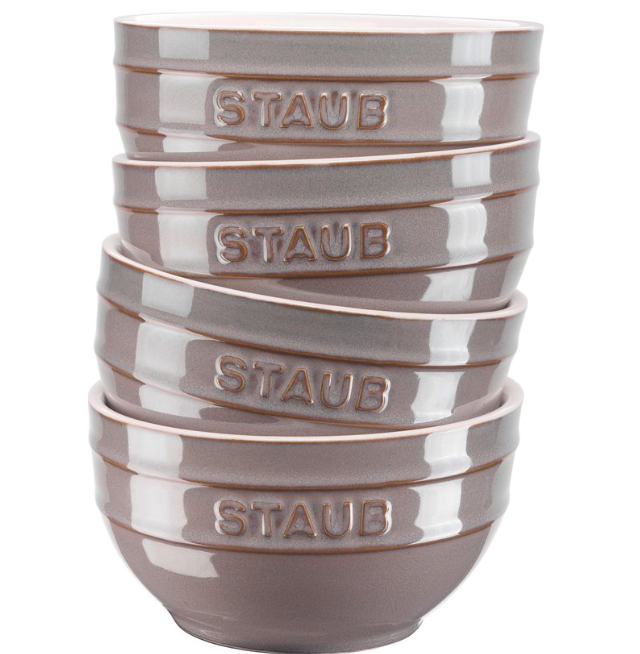 Zestaw 4 misek okrągłych STAUB 40508-152-0 - antyczny szary 12 cm - obrazek 3