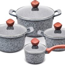 PROMIS Komplet Garnków Granitowych 8 el. Indukcja/Gaz