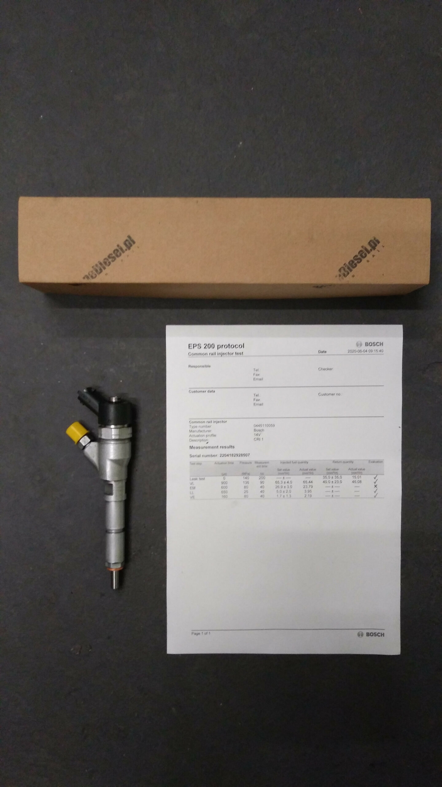 Wtryskiwacz – BMW 320d E90 2.0d – 0445110276