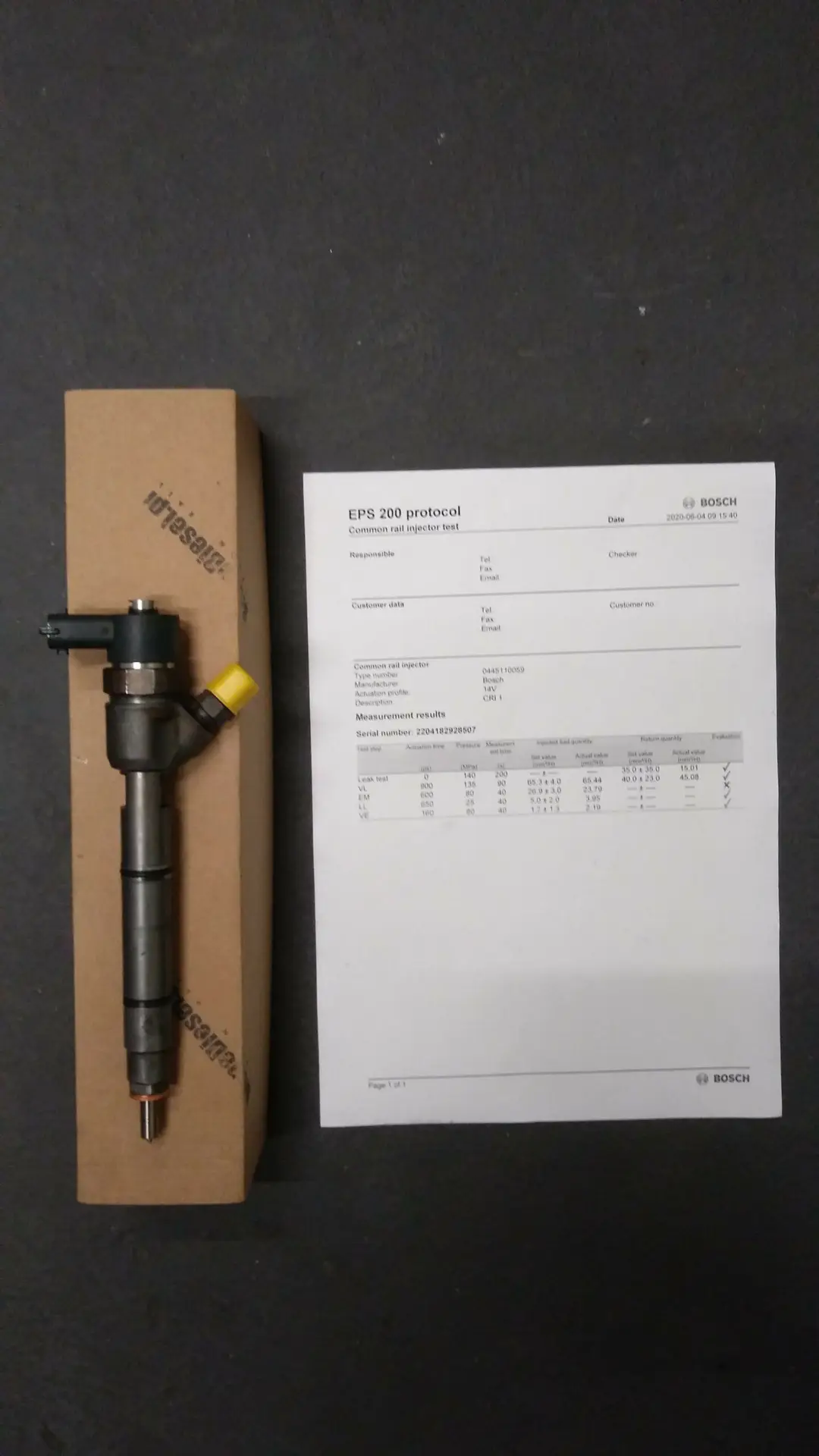 WTRYSKIWACZ VW CREFTER 2.0 TDI 0445110551 - obrazek 3