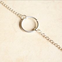 Naszyjnik srebry kółko N75