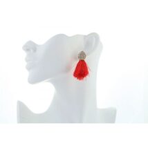 KOLCZYKI CHWOSTY KRYSZTAŁOWA ŁZA CZERWONE K746CZE