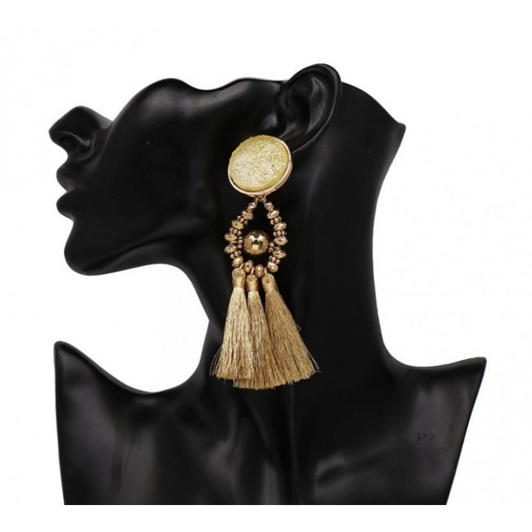 KOLCZYKI CHWOSTY ZŁOTE K851Z