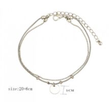 BRANSOLETKA NA NOGĘ KOSTKĘ CELEBRYTKA SREBRNA B209S