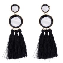 KOLCZYKI CHWOSTY CZARNE K942CZ