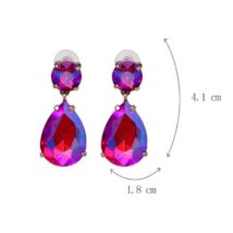 Kolczyki wiszące kryształki krem K1002K