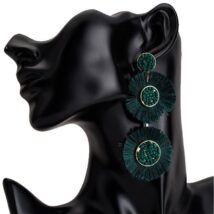 Kolczyki chwosty zielone K977ZIE