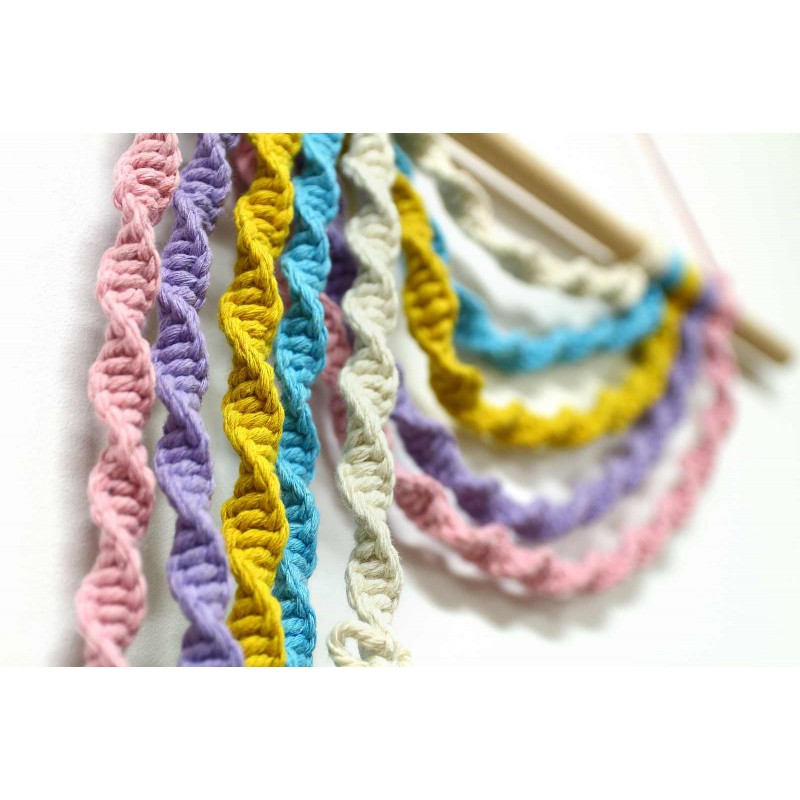 Makrama wisząca ozdoba na ścianę WN6 - obrazek 3