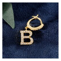 Kolczyki pozłacane literka B KST1683B