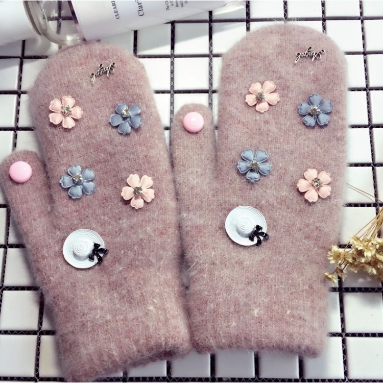 RĘKAWICZKI CUTE ANGEL, KWIATKI REK129 - obrazek 3