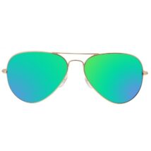 OKULARY PRZECIWSŁONECZNE AVIATORY PILOTKI – TURKUSOWE ZE ZŁOTYMI OPRAWKAMI OK281WZ1