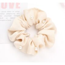 Gumka do włosów frotka perełki krem GUM95K