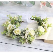 Wianek, opaska do włosów z kwiatów, delikatny wianuszek BOHO W96