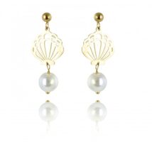 Kolczyki ze stali szlachetnej pozłacanej KST2953