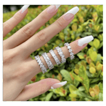 Pierścionek pozłacany cyrkonie stal chirurgiczna platerowana złotem PST866, Rozmiar pierścionków: US7 EU14