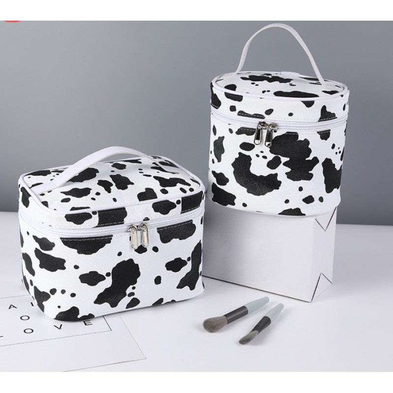 Kosmetyczka rozkładana łaciata krówka kuferek KS63 - obrazek 3