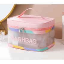 Kosmetyczka rozkładana WASHBAG kuferek róż KS74