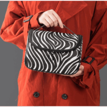 Kosmetyczka rozkładana kuferek zebra KS76