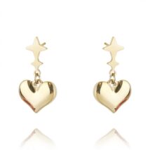 Kolczyki ze stali szlachetnej pozłacanej KST2823