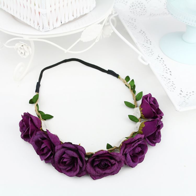 Wianek, opaska do włosów z kwiatów, delikatny wianuszek BOHO W43FIO