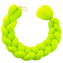 Syntetyczne włosy 120 cm gęste jednokolorowe limonka WLS43