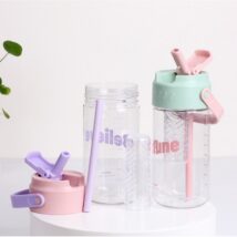 Butelka na wodę z koszyczkiem i słomką 800 ML Believe BD34