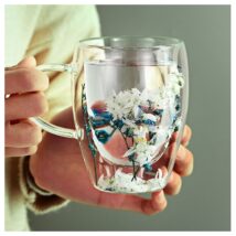 Szklanka termiczna z kwiatami w środku 300ml 1szt – SZK138